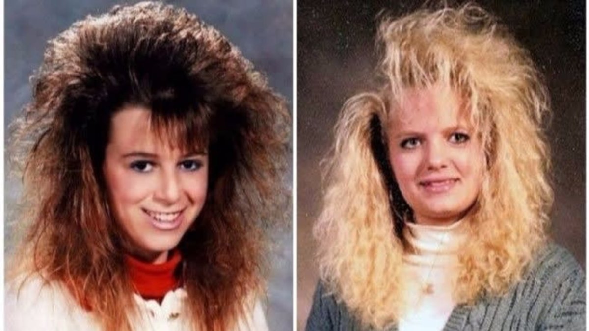 Начес на челке в 90е