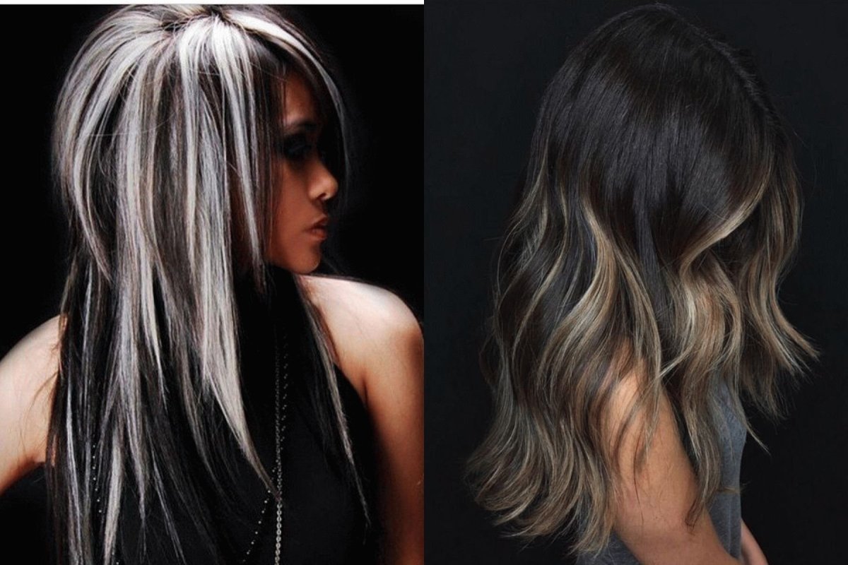 Черное мелирование