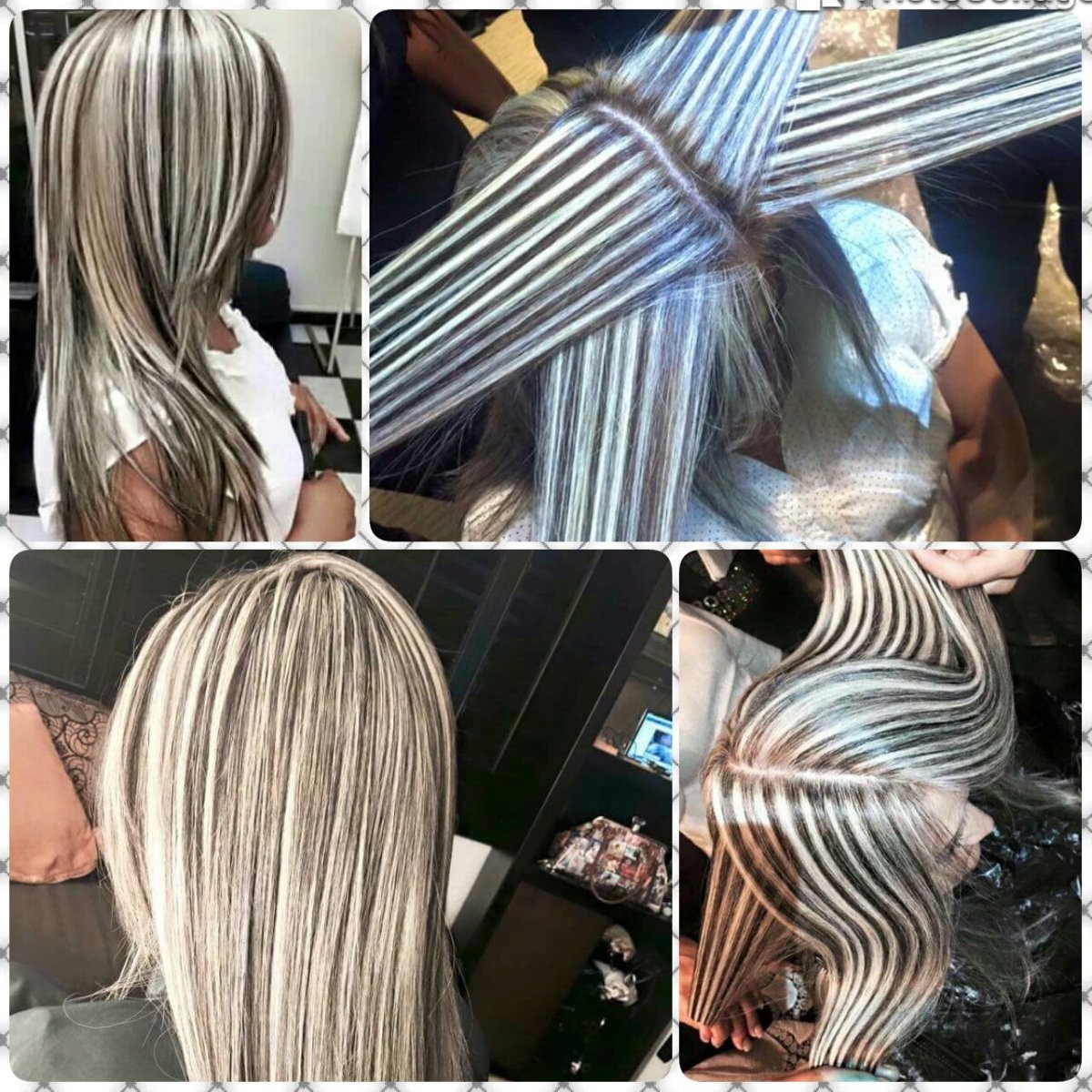 Мелирование полосками