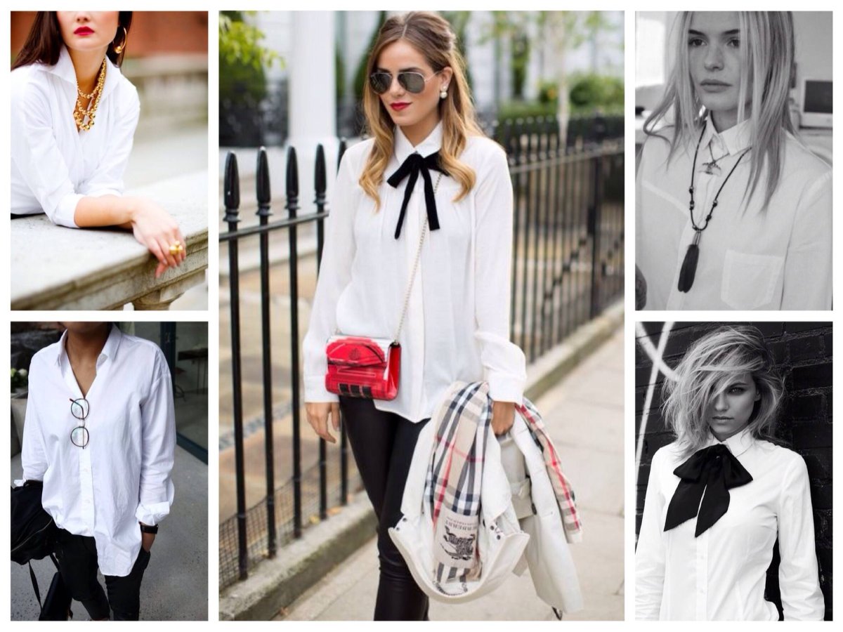 Украшения к белой рубашке