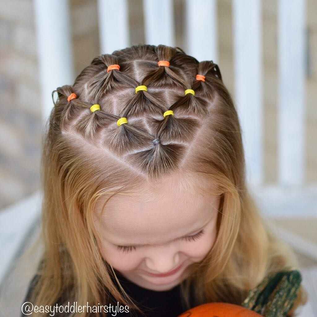 Прическа конфетки для девочки