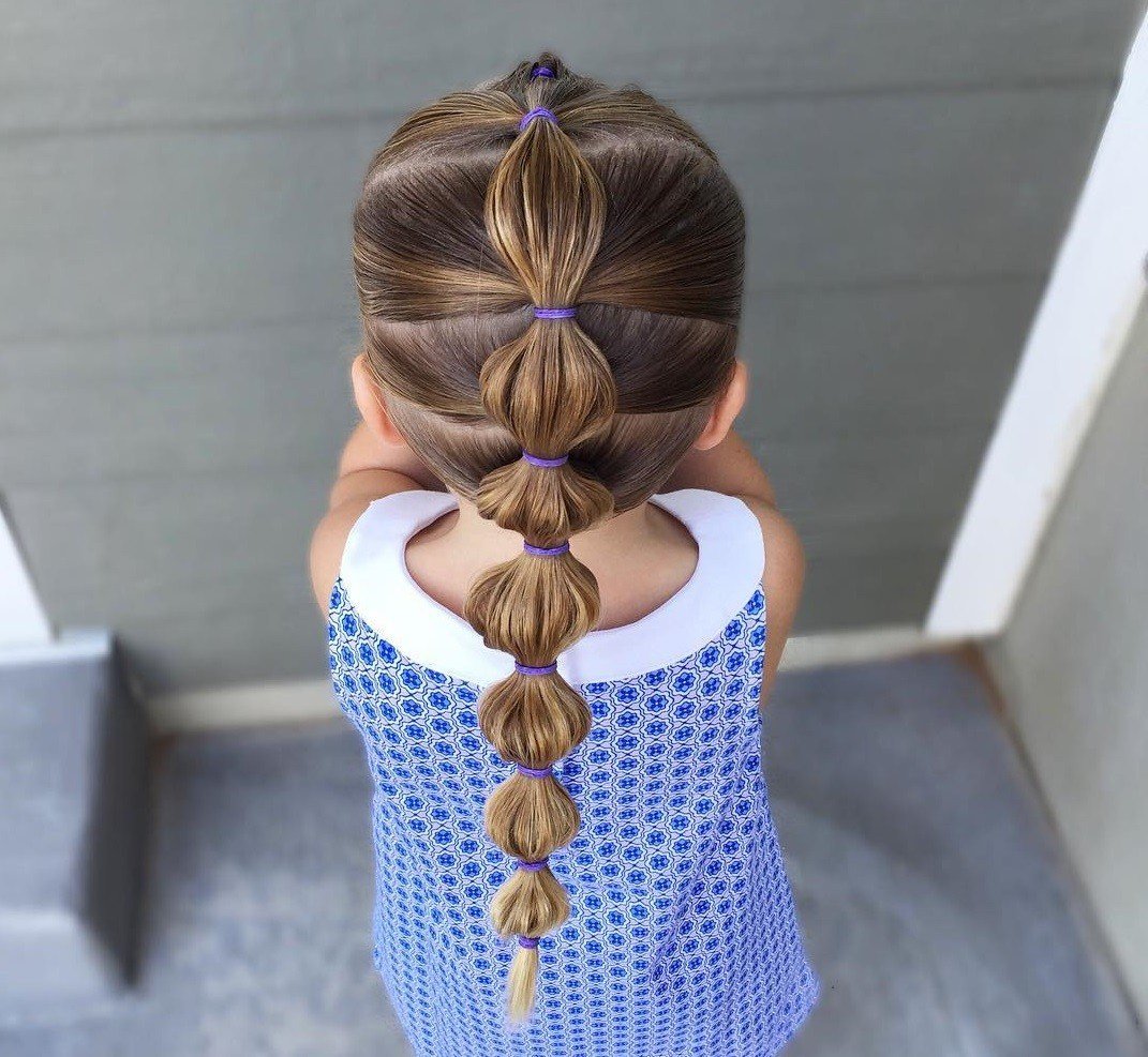Причёски с резиночками для девочек