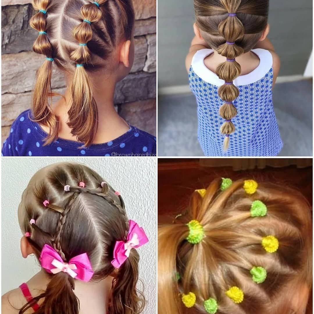 Красивые причёски для девочек в садик на каждый день