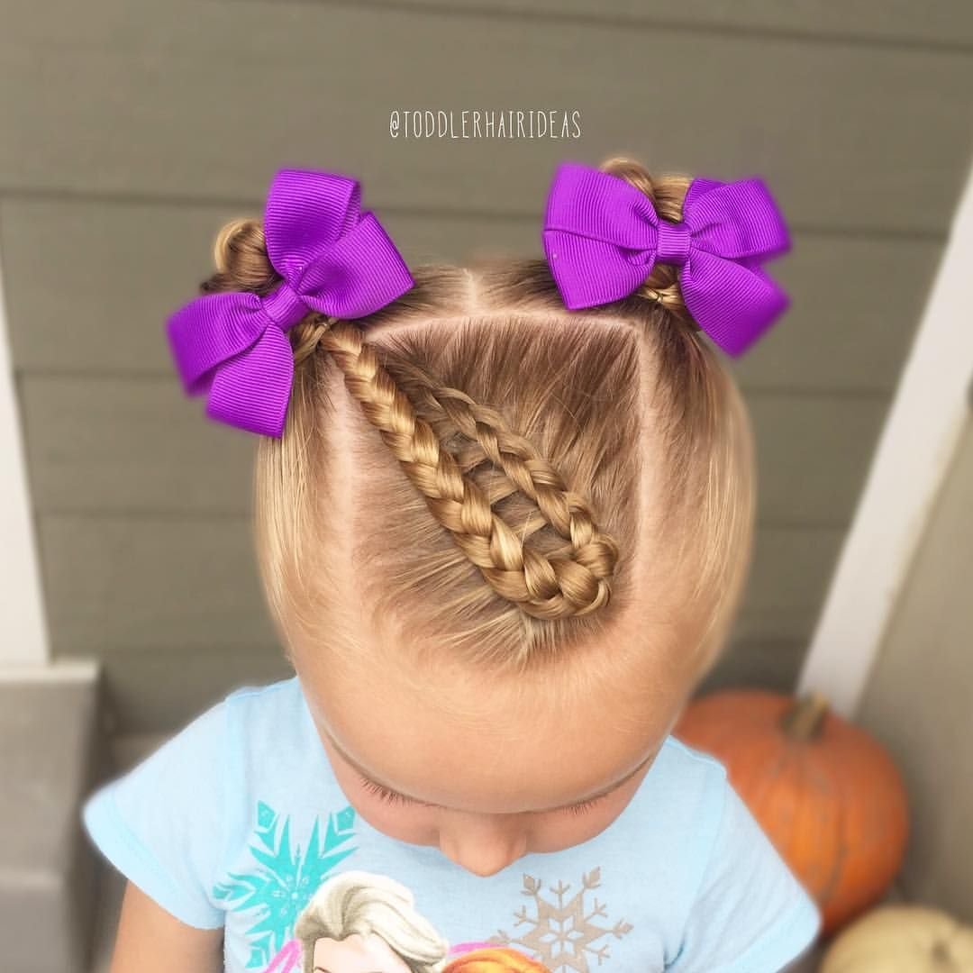 Прическа детская с множеством бантиков