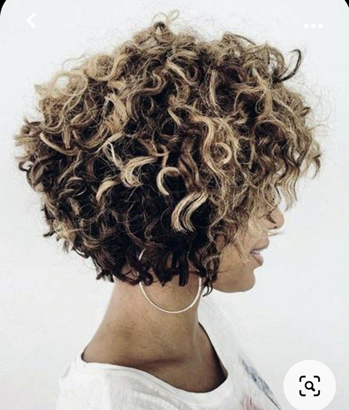 Окрашивание на короткие кудрявые волосы