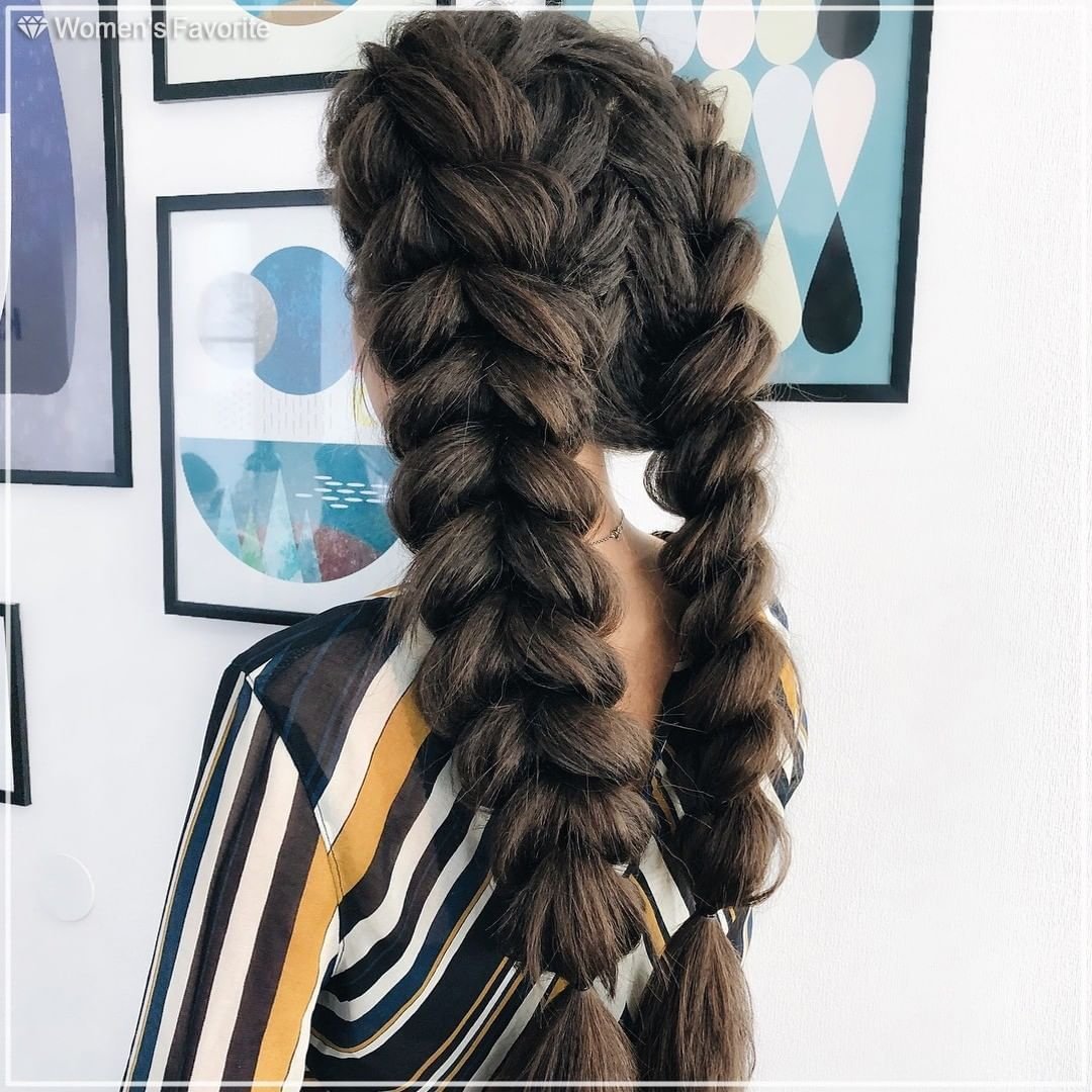 Две объемные косы французские