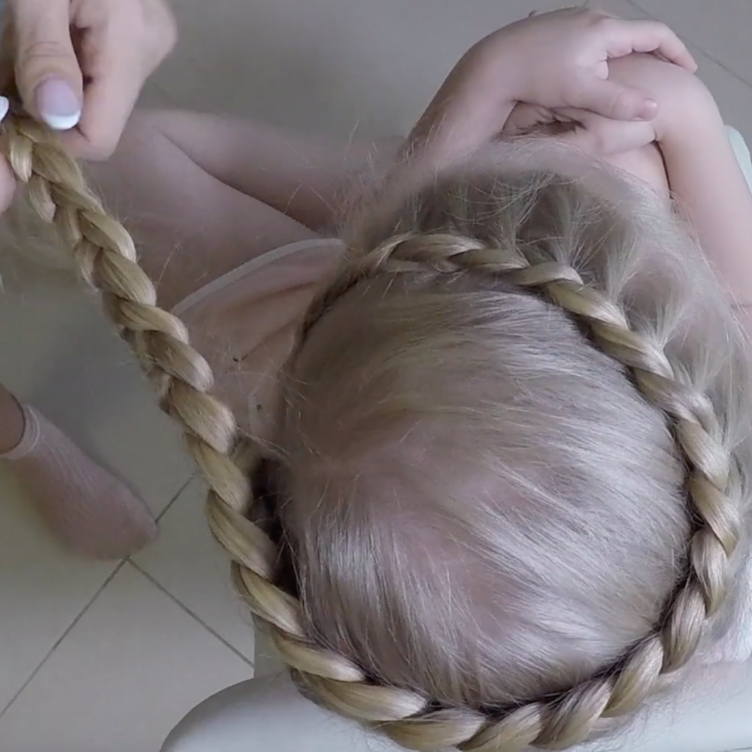 Прическа корзинка для девочки