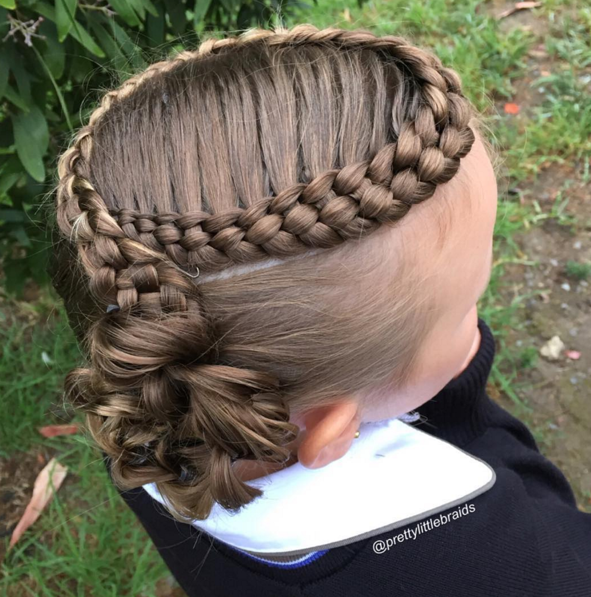 Прическа круговая косичка