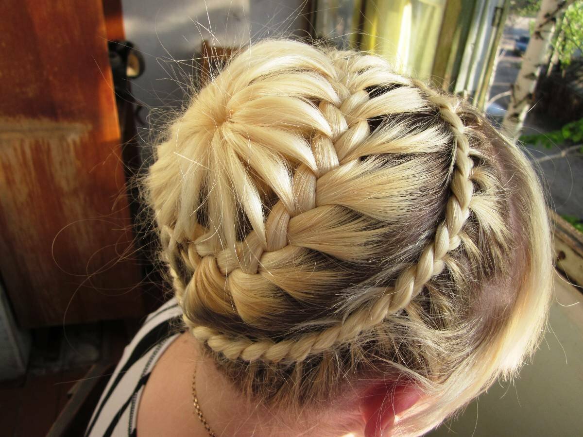 Прическа корзиночка пошагово