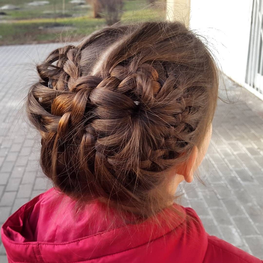 Прическа корзинка для девочки