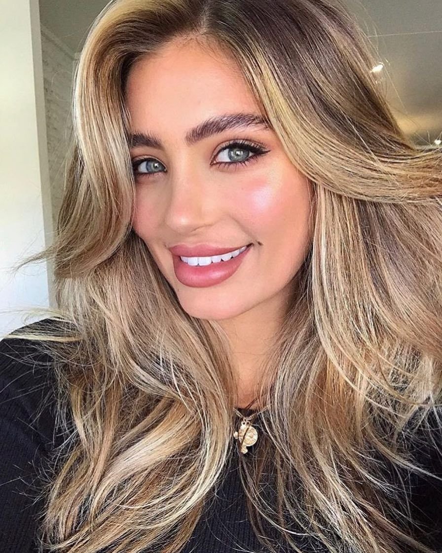 Мелирование с тонированием карамельного оттенка