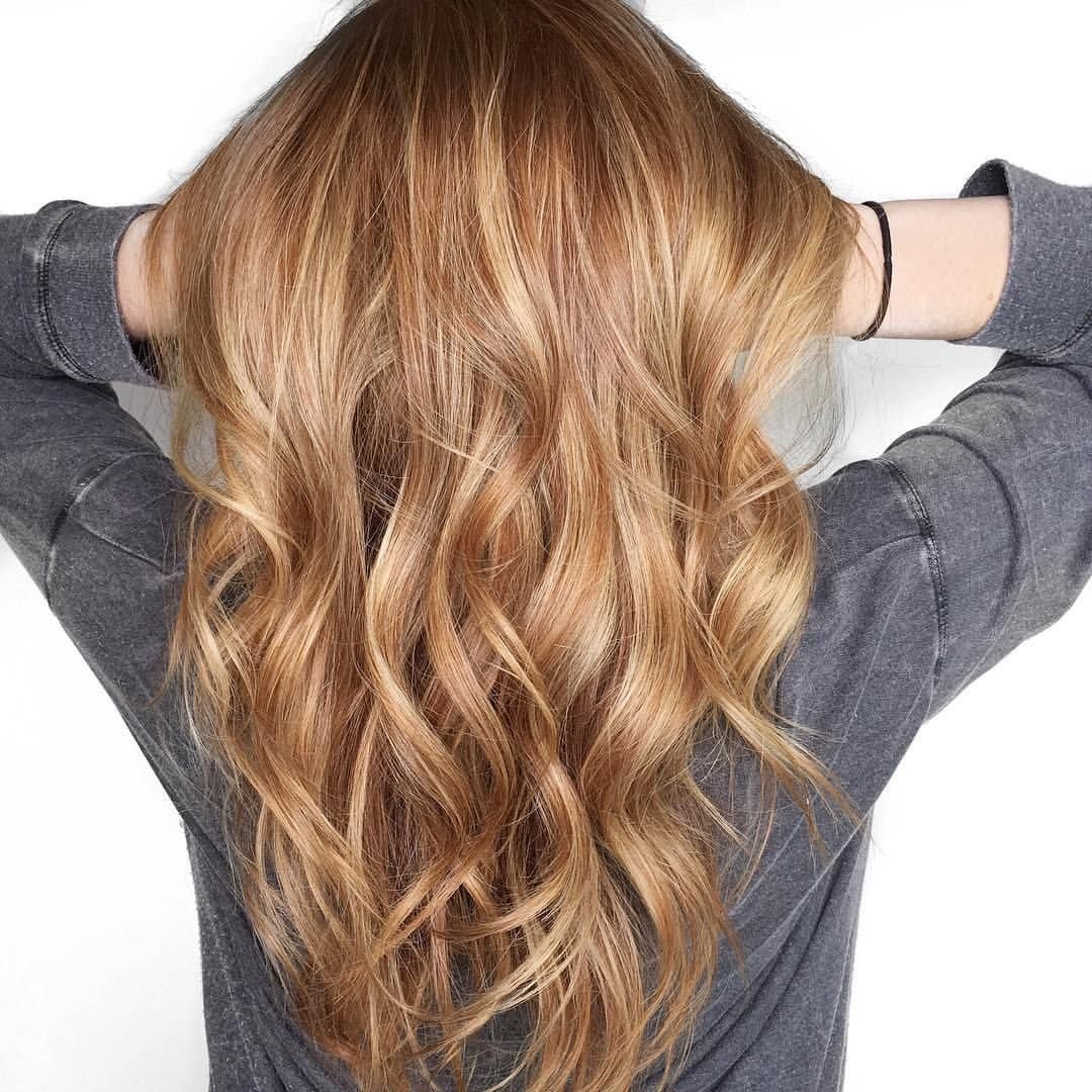 Карамельный блонд балаяж