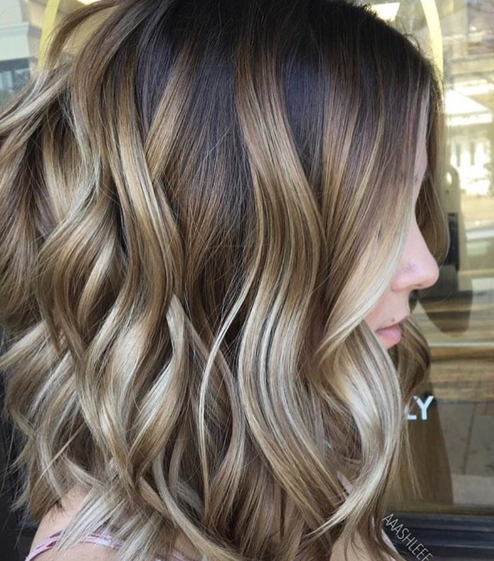 Окрашивание балаяж на прямые волосы