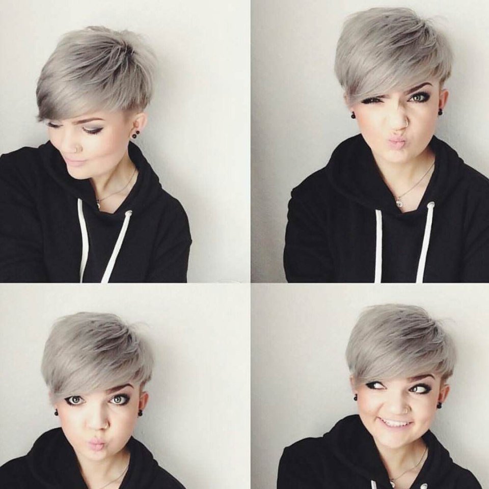 Томбой прическа пепельный