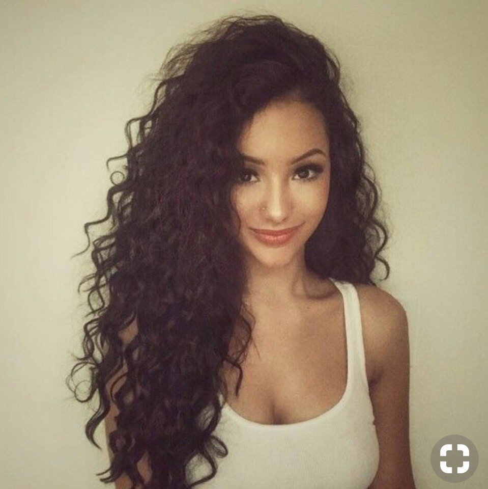 Афро кудри на длинные волосы