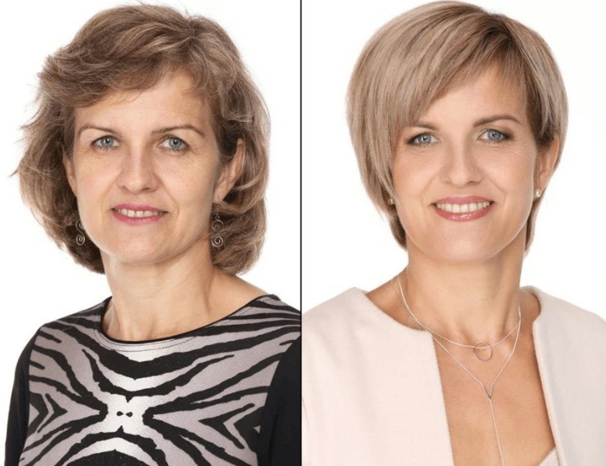 Креативные короткие стрижки для женщин после 40