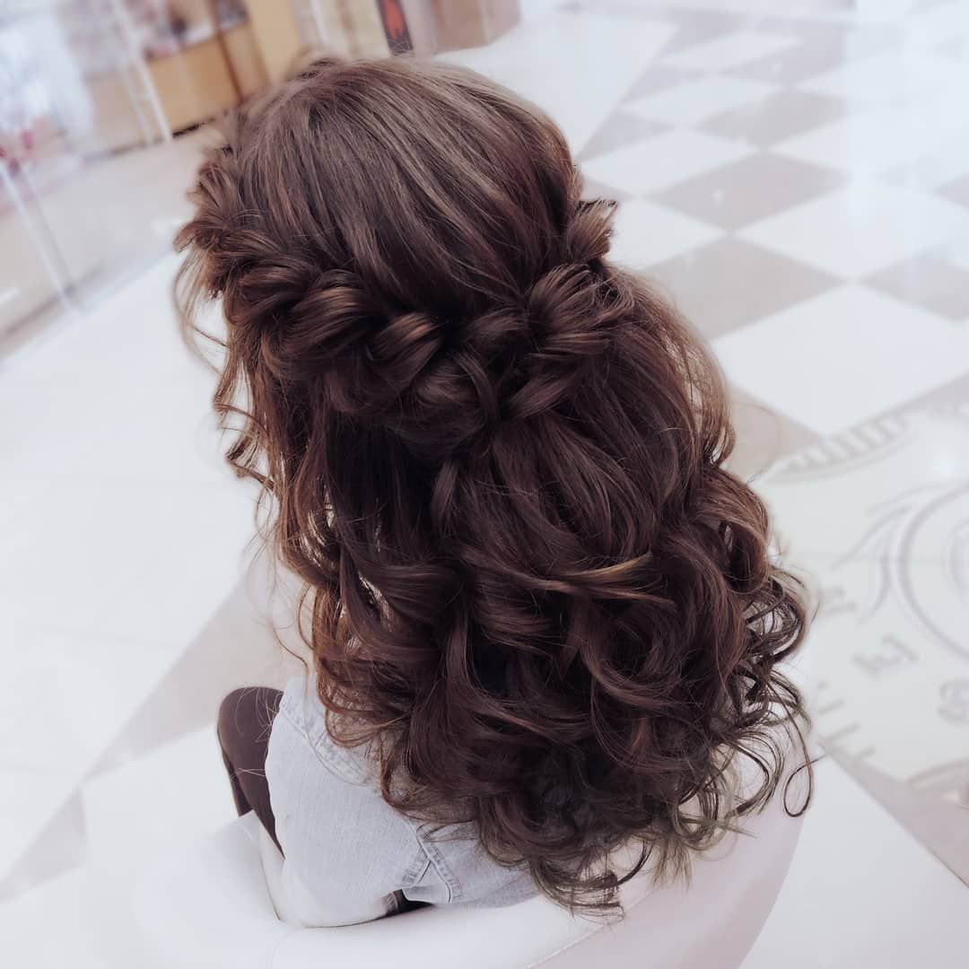 Прически на средние волосы полураспущенные