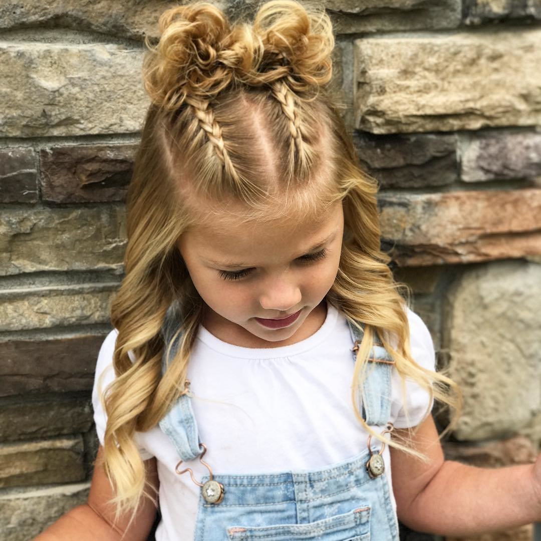 Прически детям на длинные волосы