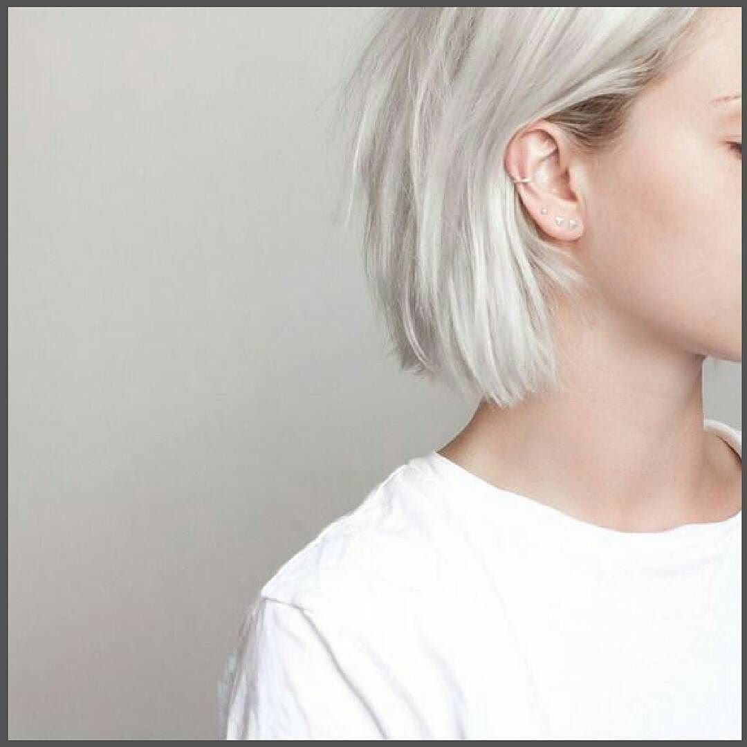 Короткая стрижка белые волосы