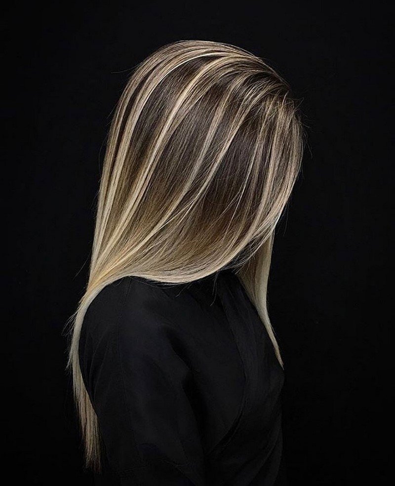 Удлинённое каре мелирование