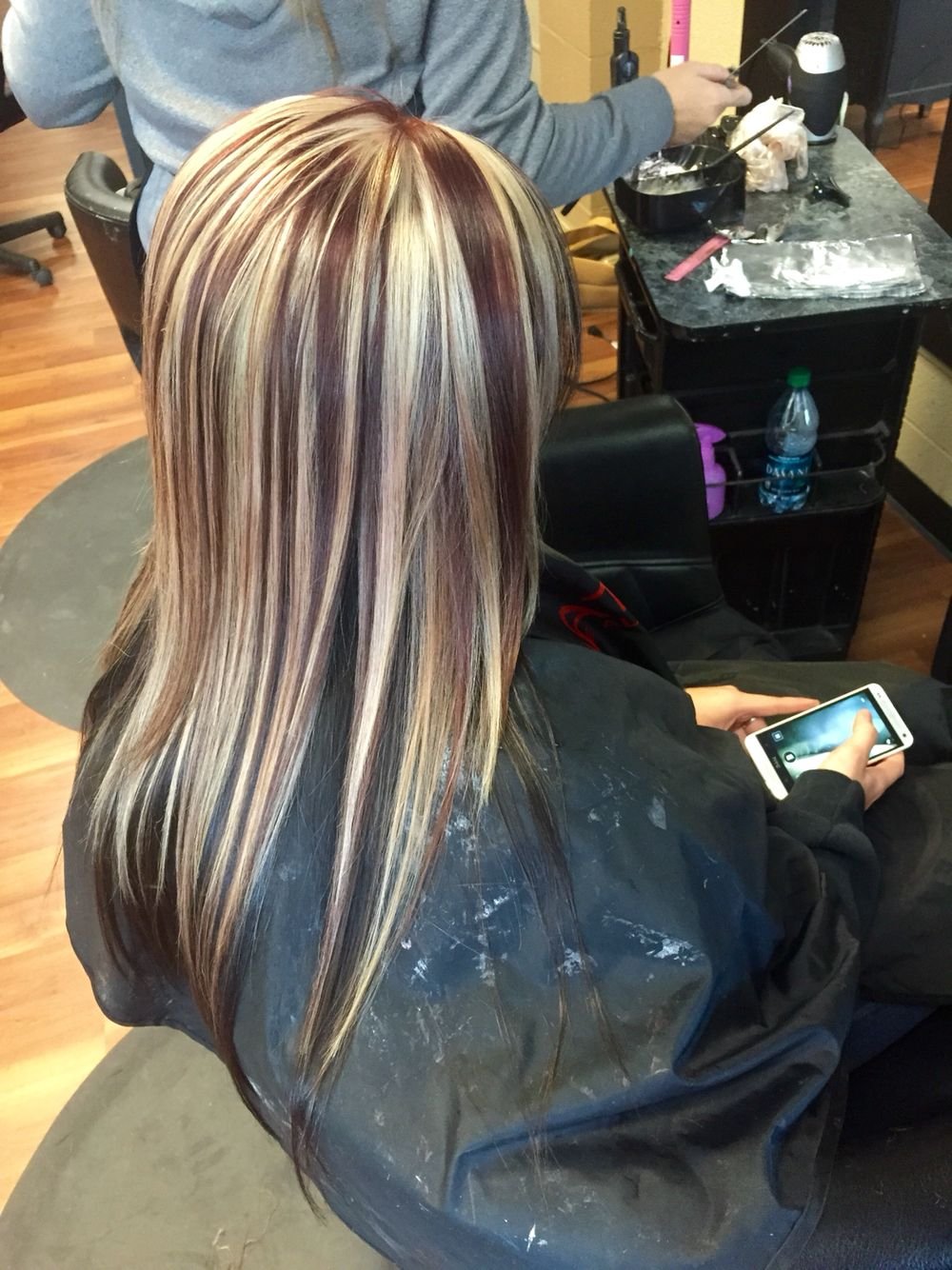 Мелирование шляпой зоны