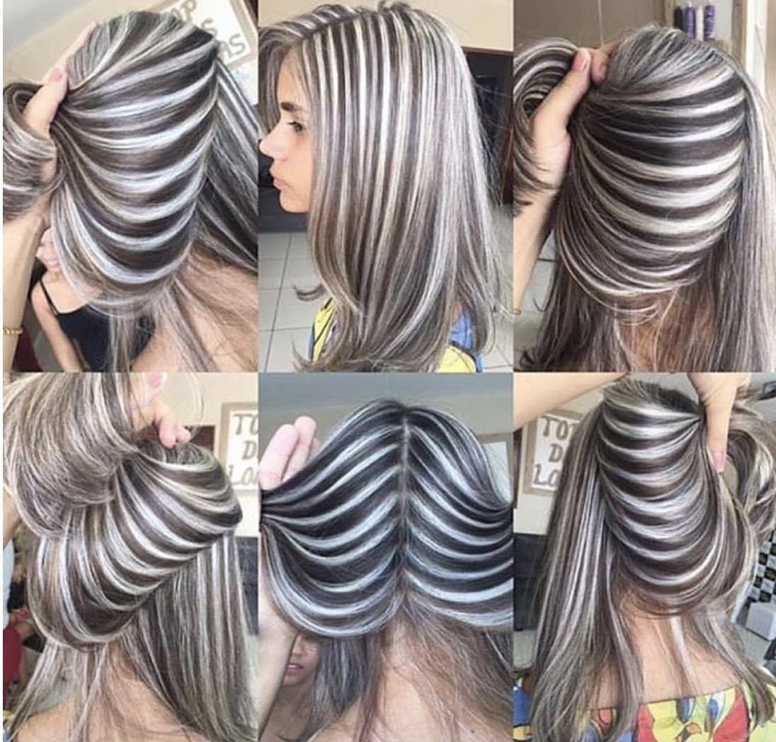 Мелирование соль и перец