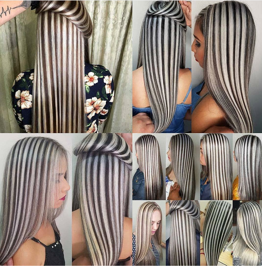 Вуальное мелирование на каре