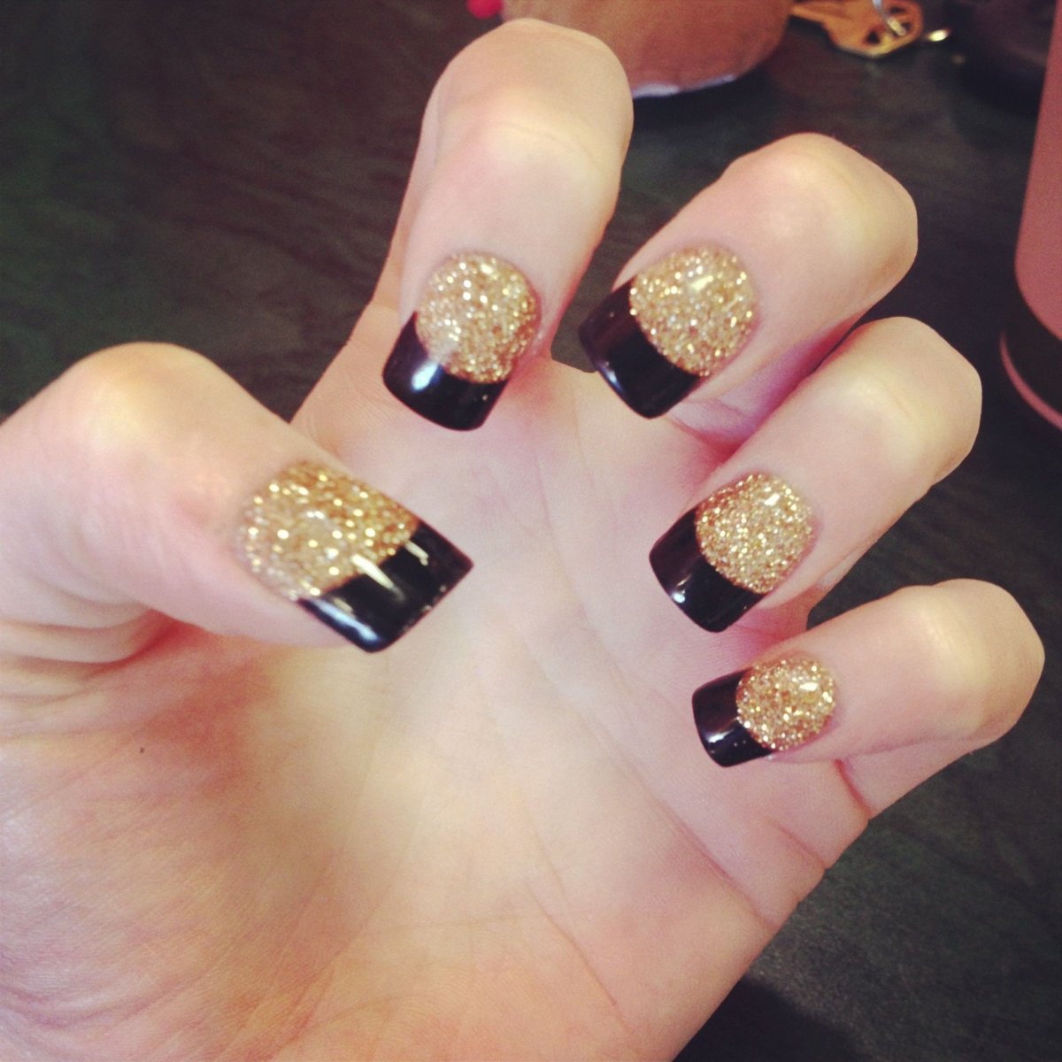 Френч черный с золотым