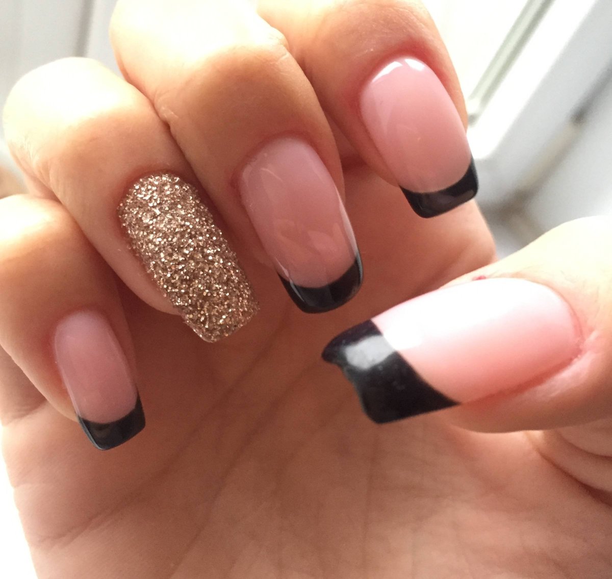 Френч черный с золотом