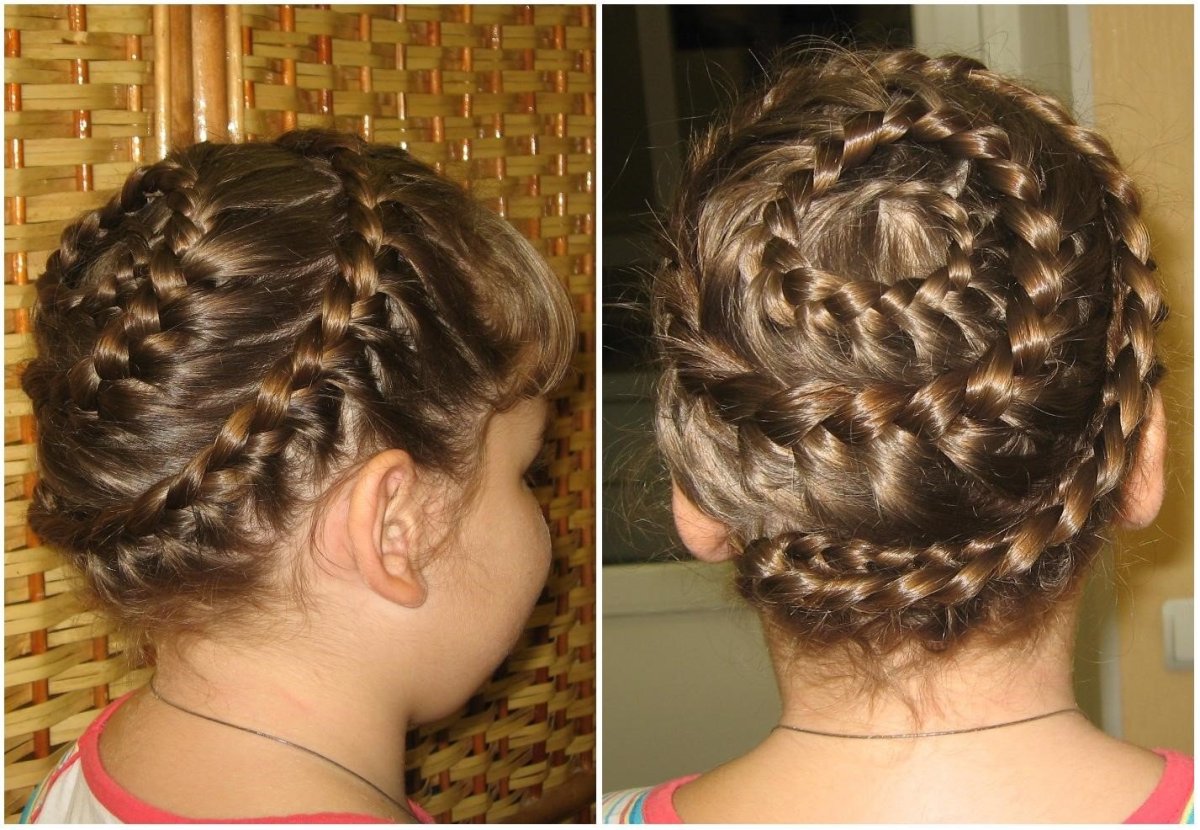 Прическа корзинка для девочки