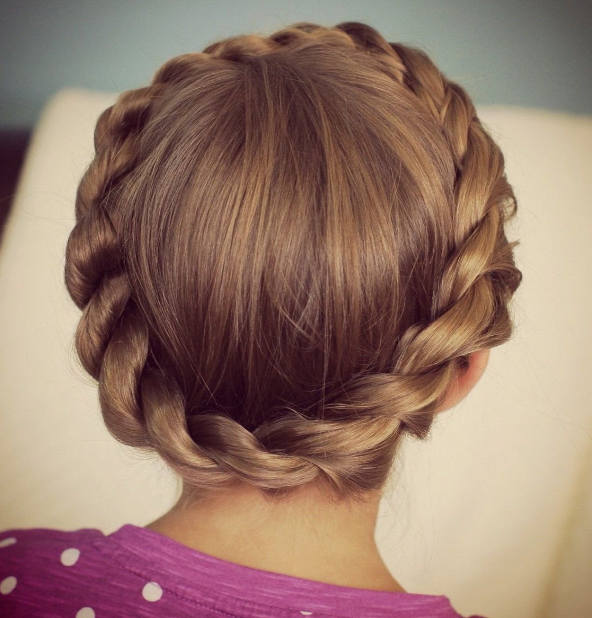 Прическа корзинка для девочки