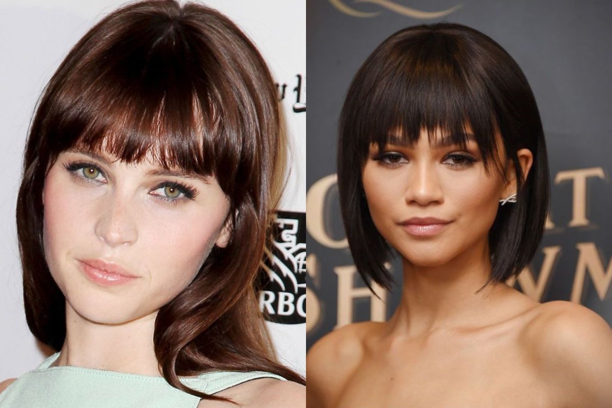 Стрижка удлинённое каре с чёлкой