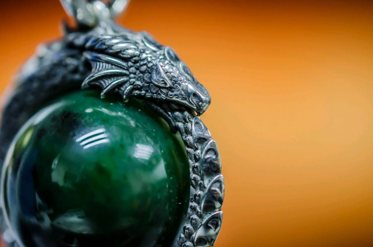 Подвеска дракон серебро