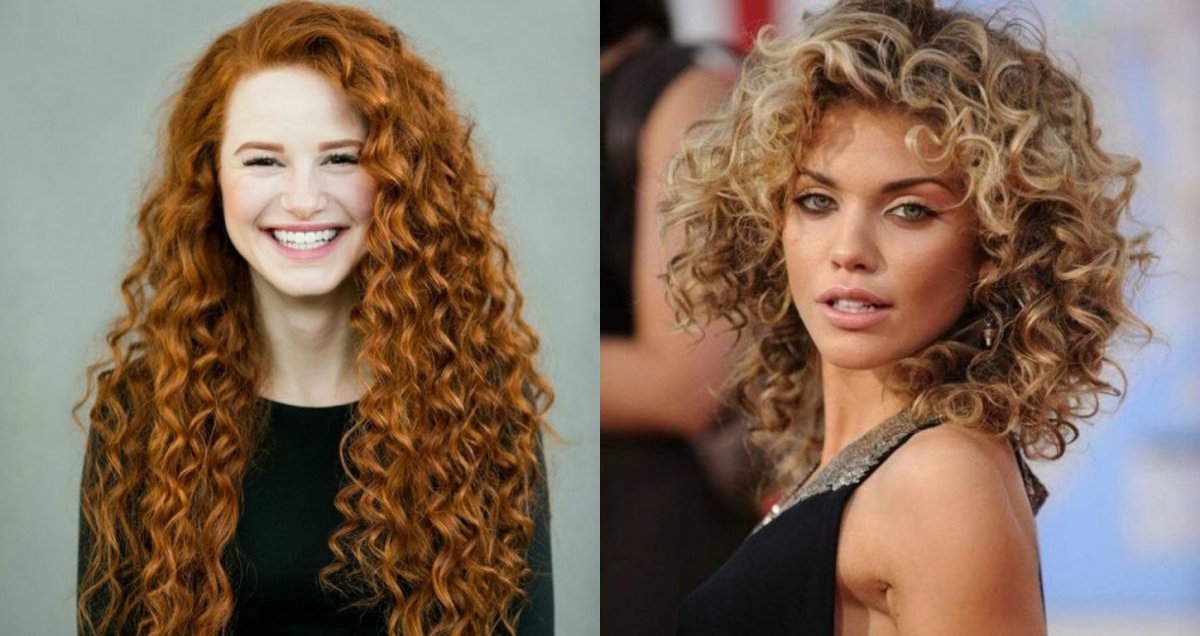 Прямые кучерявые волосы