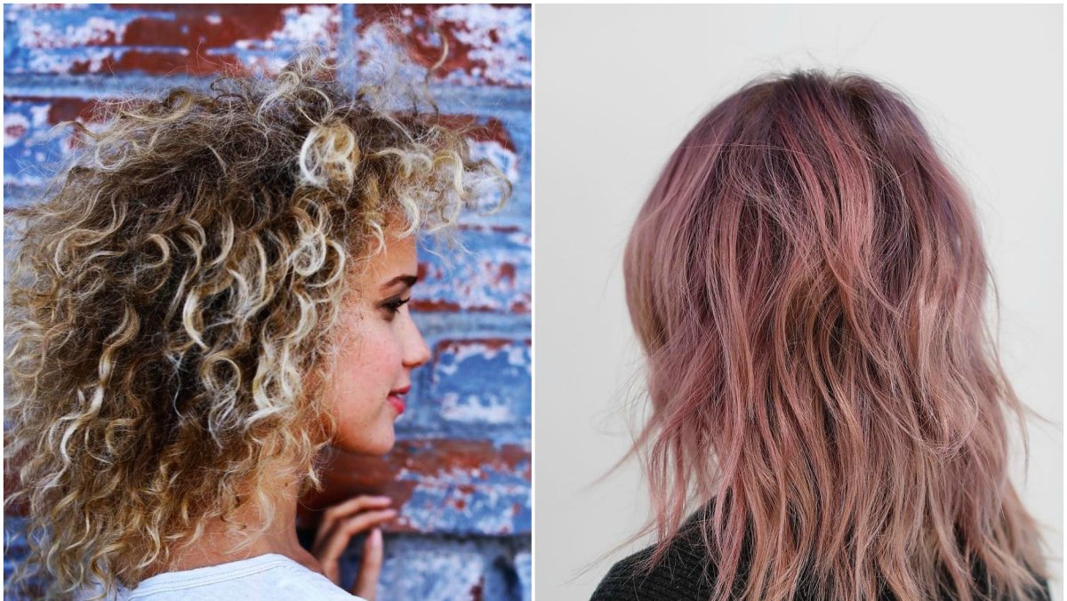 Балаяж на темные вьющиеся волосы