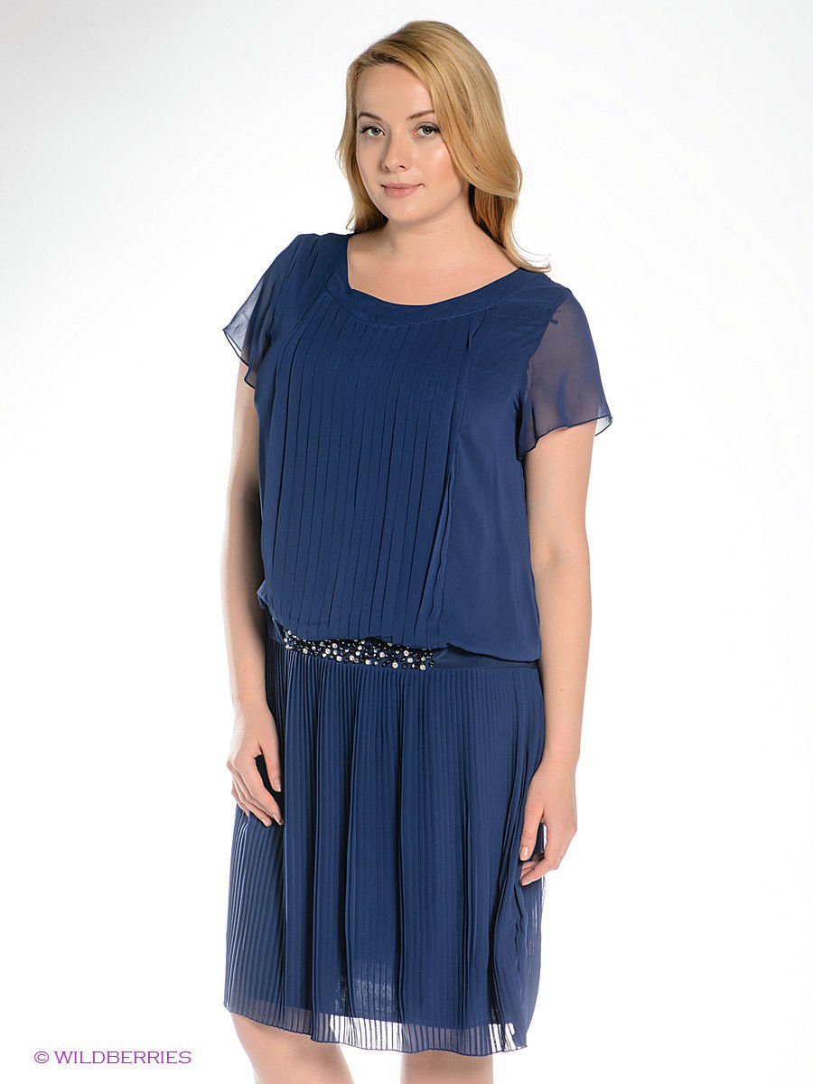 Платье с заниженной талией для полных