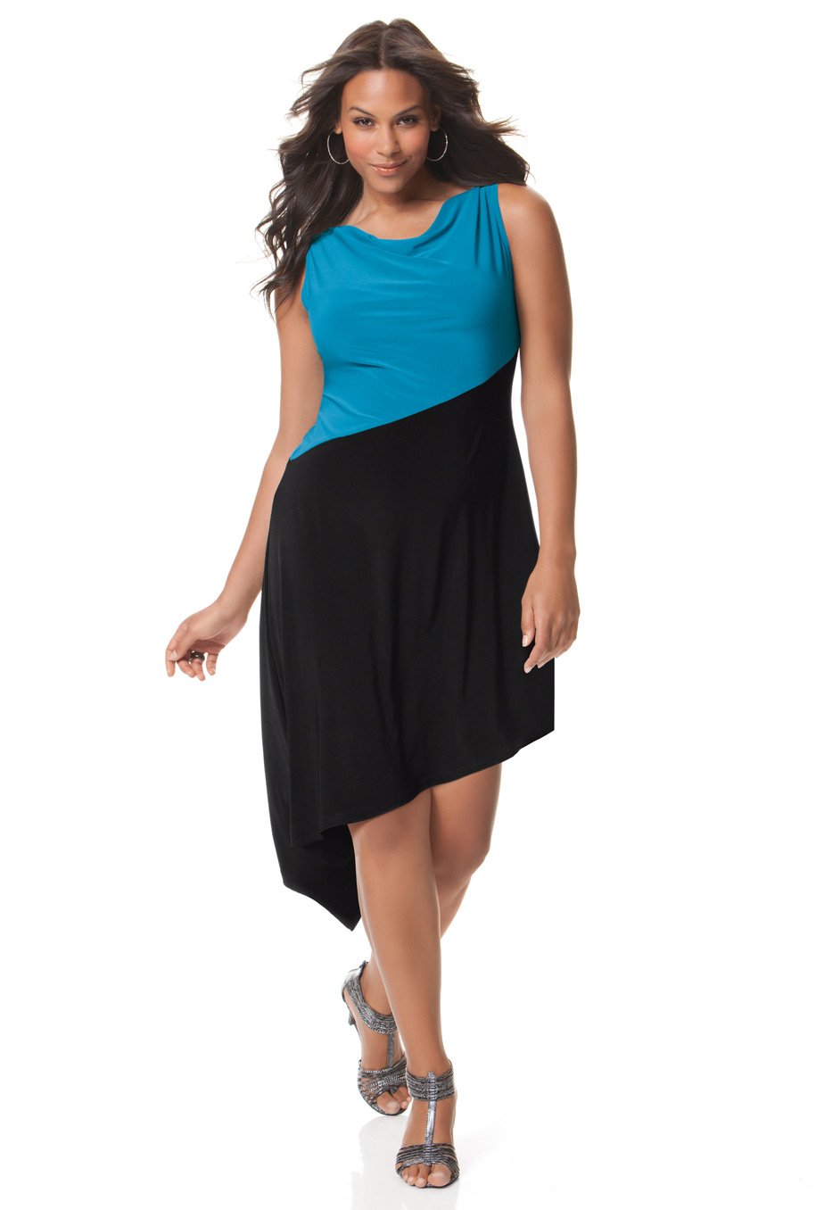 Платье с заниженной талией для полных