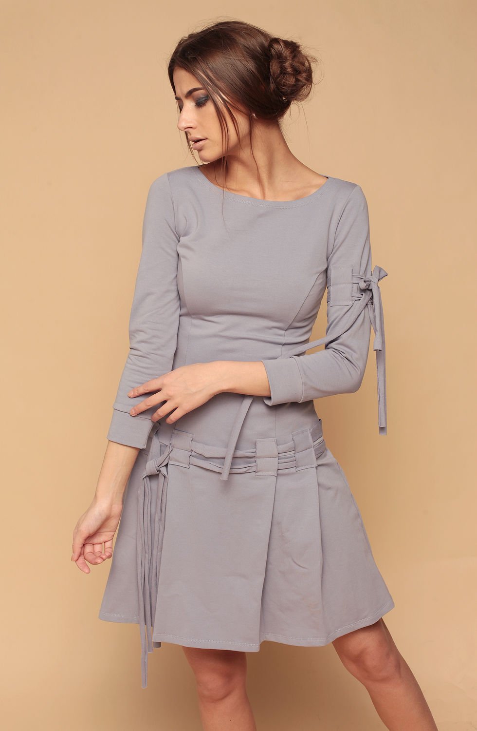 Летнее платье однотонное