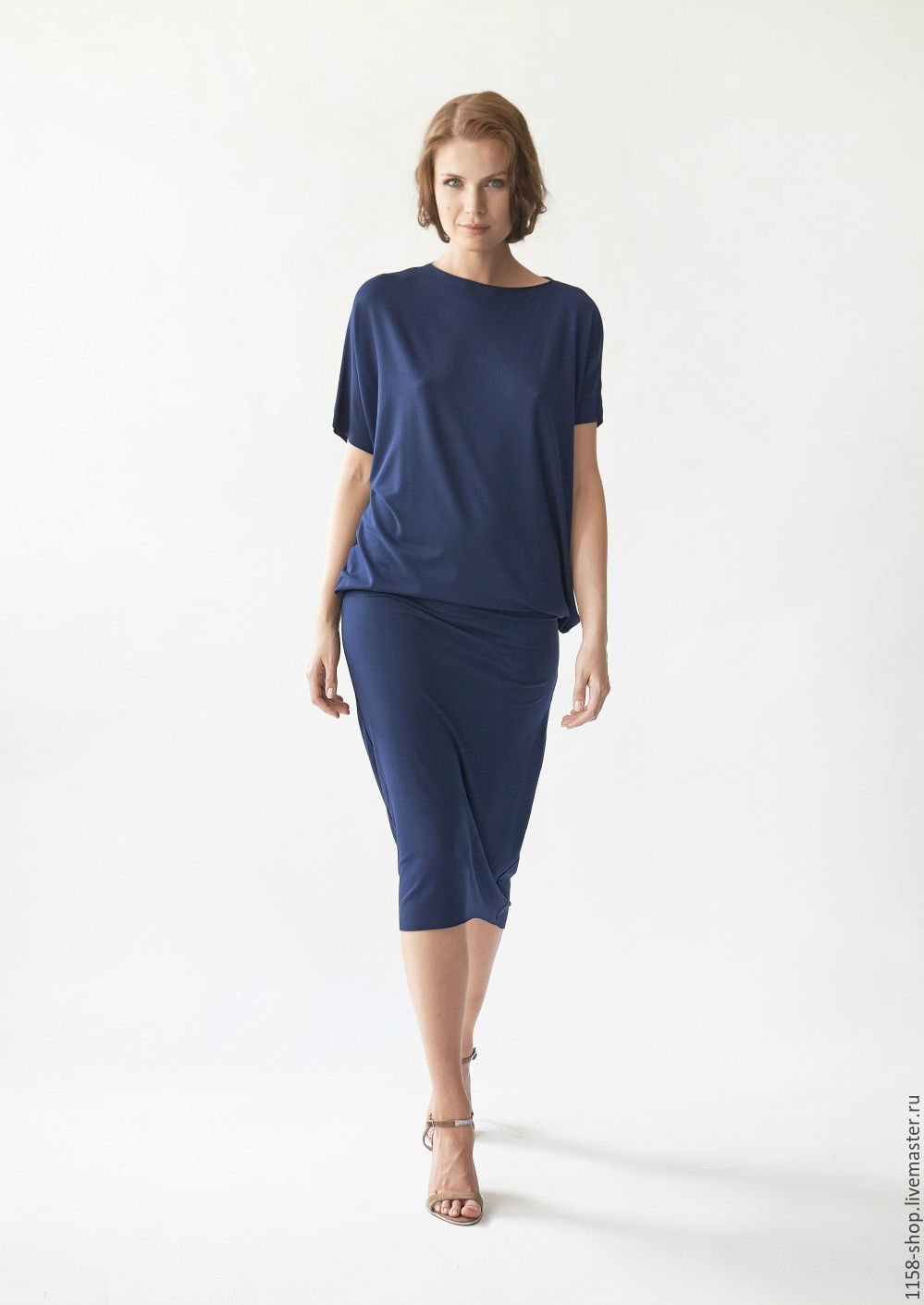 Летнее платье с заниженной талией