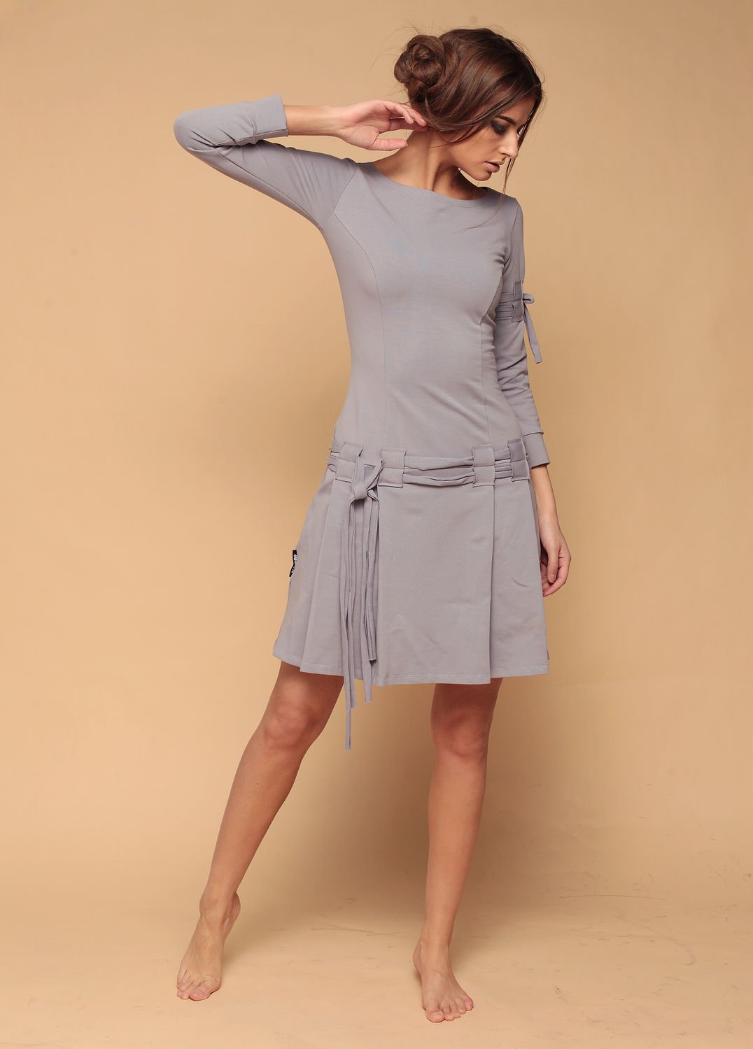 Платье с заниженной талией для полных