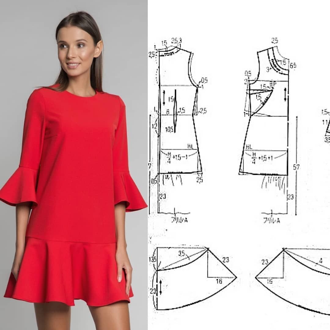 Платье трикотажное с напуском