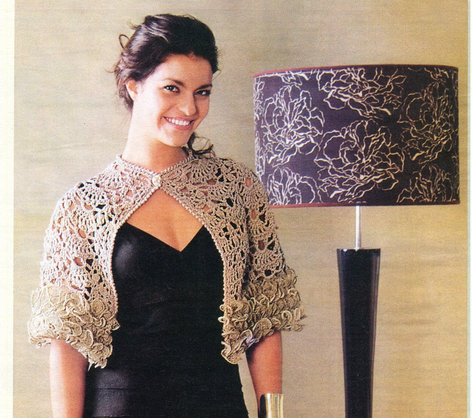 Накидка на платье вечернее крючком