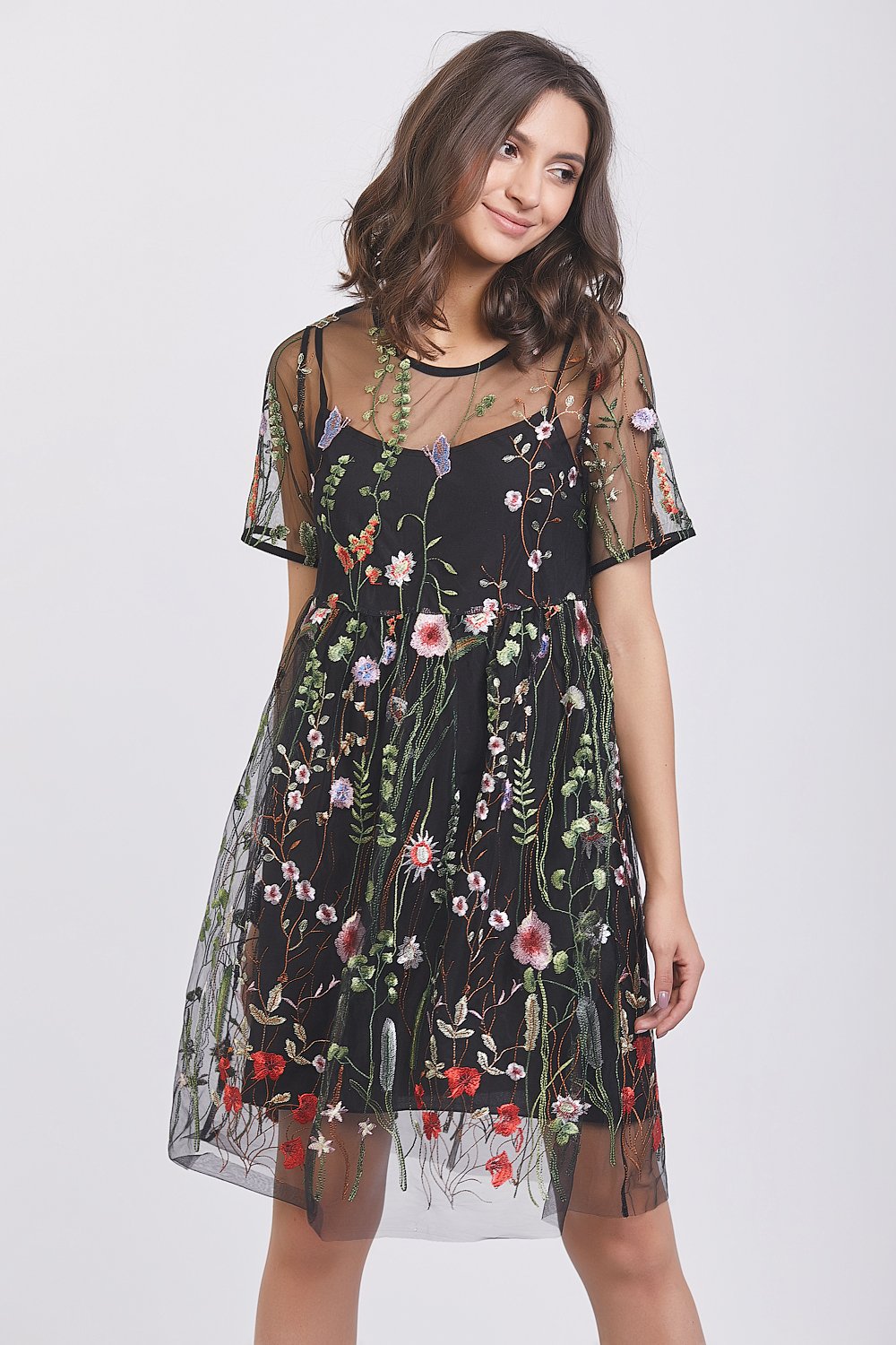 Двойное платье из шифона