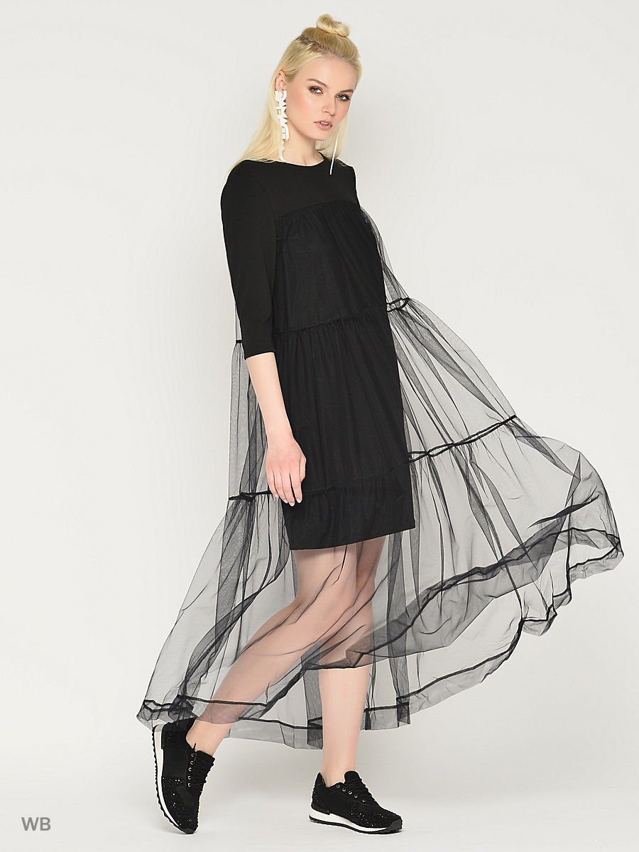 Прозрачная накидка на платье