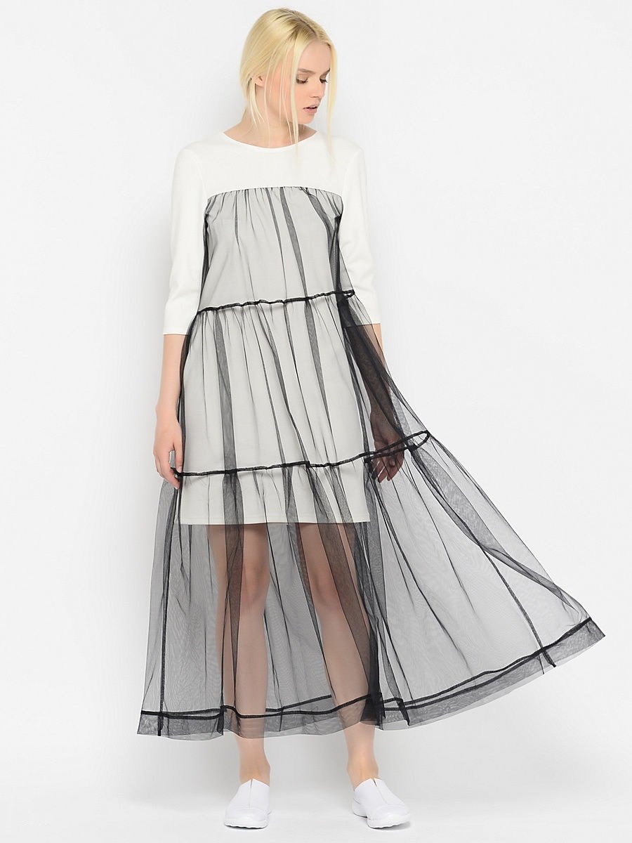 Двойное платье с сеткой