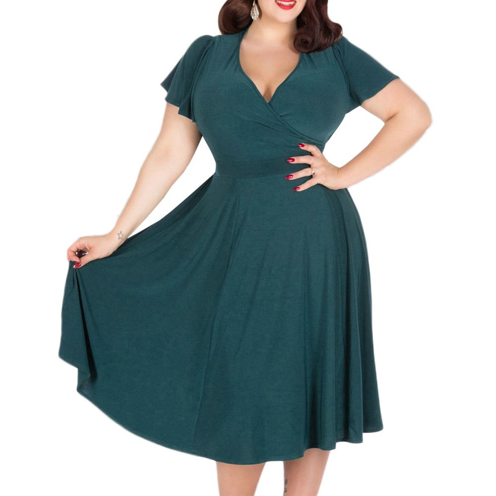 Платье с завышенной талией для полных