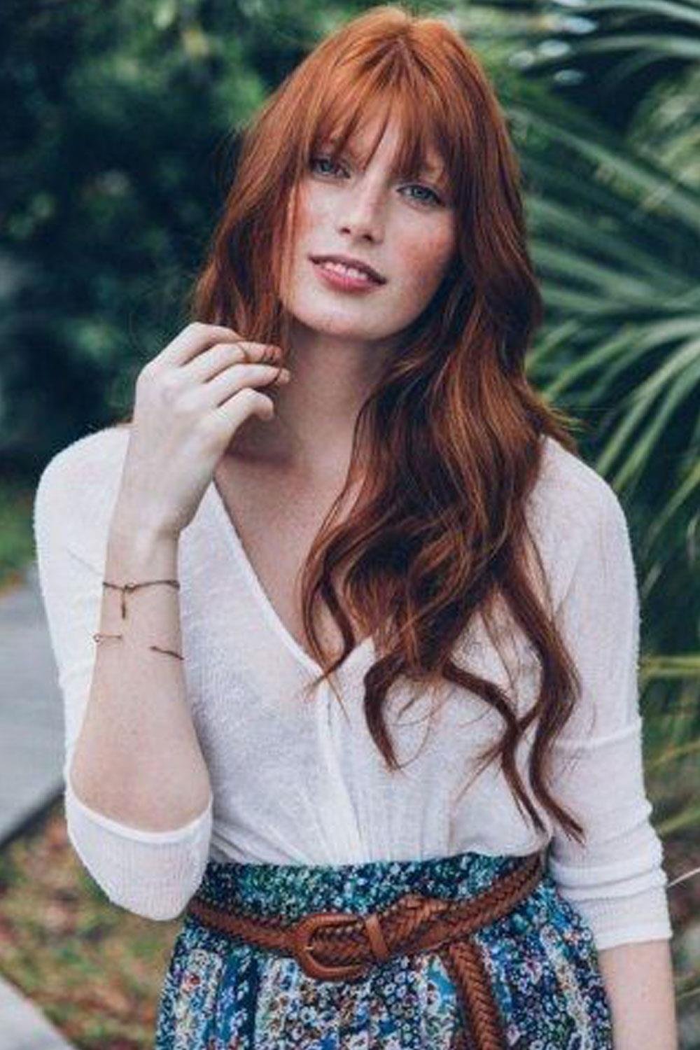 Каскад на рыжие волосы