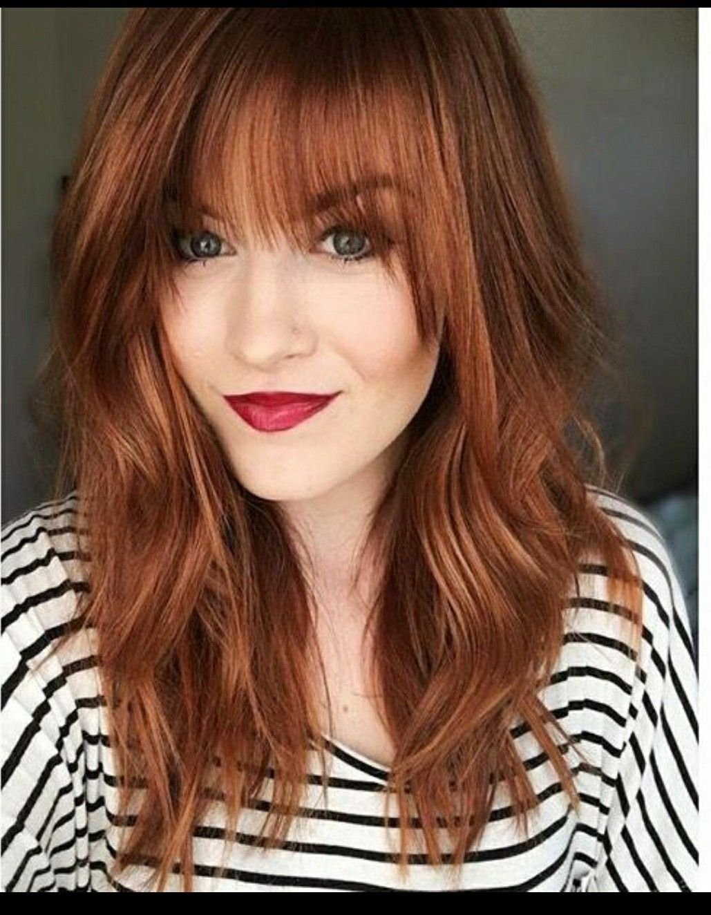 Челка шторка до и после