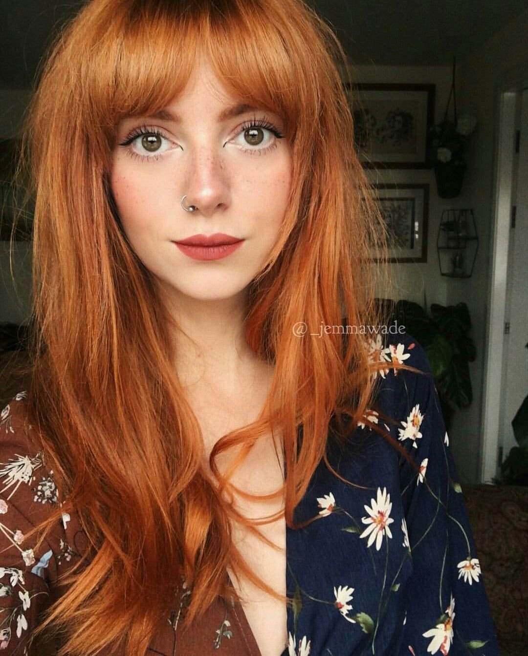 Рыжие с челкой