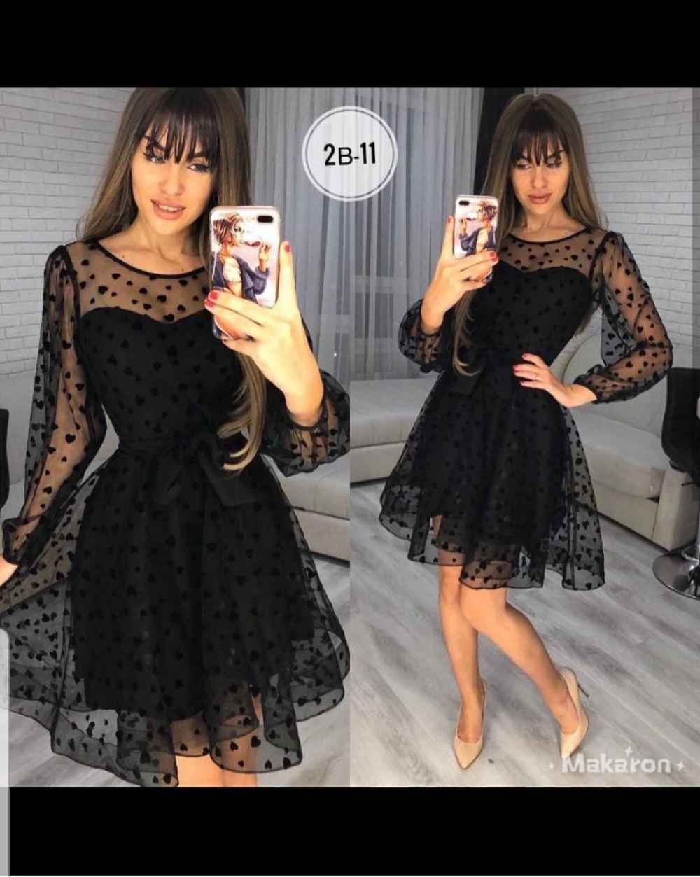 Черное платье сердечком Белгород